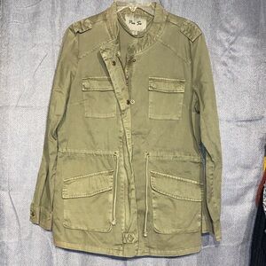 Per Se Olive Green Utility Jacket